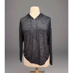 Athleta Lombard Hoodie Back Cutout Relaxed Fit Heather Gray Size Medium